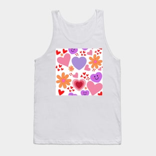 Happy Hearts and Flowers Tank Top